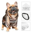 thumbnail image 3 of Goofa Modern Urban Monkey Pattern Small Dog Sweater Hoodies Pet Grey Hooded Soft Fleece Sweatshirts with Pocket Fall Winter Puppy Cat Sweaters Warm Clothes-Small, 3 of 8