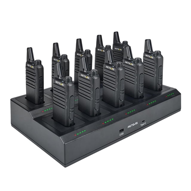 Walkie Talkie Retevis RT22 recargable de largo alcance (paquete de 10)
