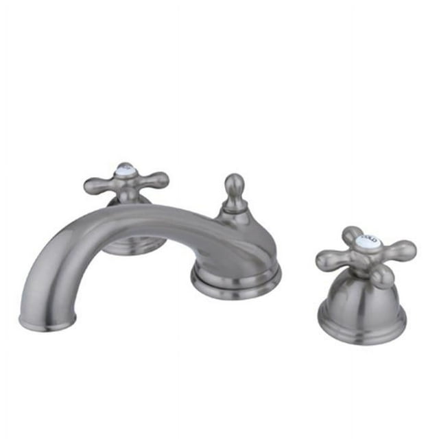 Kingston Brass KS3358AX 8 Inch -18 Inch Widespread Roman Tub Filler - Satin Nickel