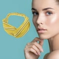 thumbnail image 3 of Unique Bargains 1 Pc Fashion Pinstripe Pattern Cross Elastic Hairband for Women White Yellow, 3 of 6