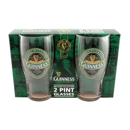 Guinness Beer Glasses - Guinness Ireland 2 Pack Pint Glass