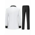 thumbnail image 2 of Beauty-Emily Men's 2-Piece Rhinestone Suit Set with Blazer & Pants – Slim Fit, Party Style, Perfect for Wedding & Formal Events, 2 of 9