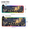 thumbnail image 3 of Halloween Black Cat Pumpkin Lights Wireless Charging RGB Gaming Mouse Pad Large Keyboard Mat Rubber Base 13 Light Modes, 3 of 6