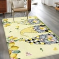 thumbnail image 2 of Yellow Lemon Gnome Area Rugs 4x6 ft Summer Fruit Pink Flower Plant Washable Rug Non Slip Indoor Carpet Absorbent Floor Mat for Living Room Bedroom Dining Room, 2 of 9