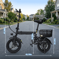 thumbnail image 4 of SHCNTEKU 14IN Folding Ebike 500W Peak Motor Removable Battery 25 Miles 20mph Electric bicyclesfor Adults Teens,UL 2849, 4 of 7