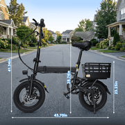 14IN Portable Folding Ebike 20mph 500W Motor 30 mile High Energy Storage Removable Battery,clearance sale Electric bicycle for adults ,UL 2849
