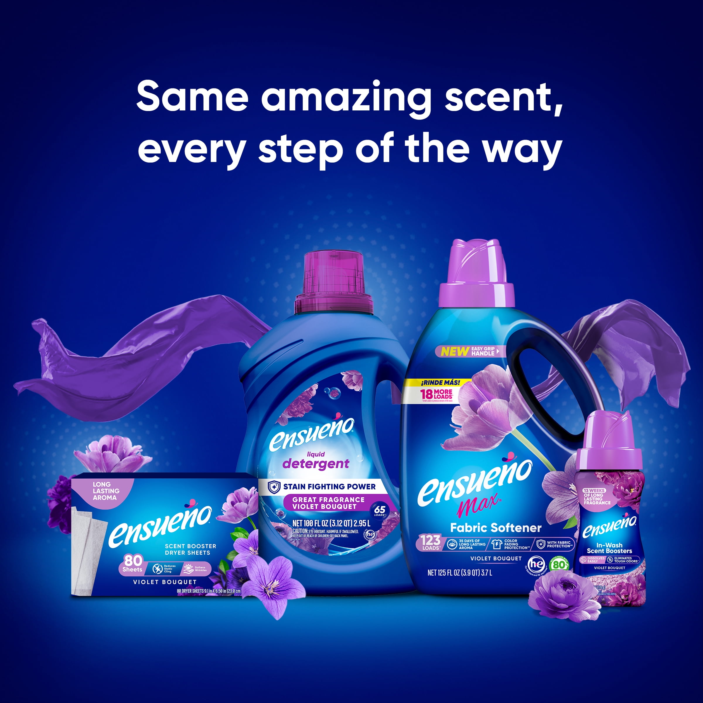 (2 pack) Ensueño® Max Liquid Fabric Softener Violet Bouquet