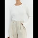 thumbnail image 4 of Camisa Básica de Larga para Mujer, de Punto Acanalado, Ajustada y con Cuello Redondo. S, 4 of 10