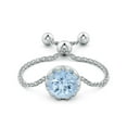 thumbnail image 2 of ANGARA Natural Multi Prong-Set Aquamarine Solitaire Bolo Ring in 14K White Gold for Women (Size-6mm) | March Birthstone, Birthday, Anniversary, Jewelry Gift for Women | Natural Aquamarine Ring, 2 of 9