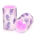 thumbnail image 7 of Yayeee Flameless Candles with Remote Flickering Battery Operated Multi Color Changing, Lavender Pattern, 7 of 7