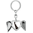 thumbnail image 1 of America USA Map Outline Heart Angel Wing Key Chain Holder, 1 of 3