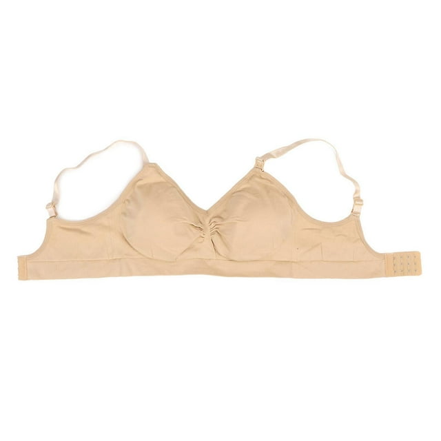Hands Free Pumping Bra Provide Support Invisible Thin Comfortable Skin Color Breastfeeding Bra for Home Outdoor Office XL