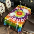 thumbnail image 2 of Tie Dye Rainbow Concentric Circles Pattern Rectangle Tablecloth 60"x102",Waterproof Polyester Rectangle Table Cloth, Wipeable Spillproof Polyester Tablecloth for Dining, Camping, Indoor and Outdoor, 2 of 6