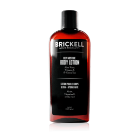 Brickell Men's Deep Moisture Body Lotion for Men, Protects and Hydrates Dry Skin, With Aloe, Vitamin E, and Jojoba Oil, 8 Ounce, Scented