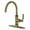 Antique Brass, variant on Kingston Brass KS2431KL Whitaker Single-Handle Kitchen Faucet with Brass Side Sprayer, Polished Chrome