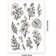 thumbnail image 2 of 1Sheet Leaf Pattern Silicone Clear Stamp Seals for DIY Scrapbooking Stamps Card Making Decoration Paper Photo Card Album Crafting, 2 of 7