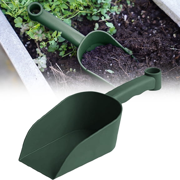 Thickened Plastic Gardening Shovel, Plastic Camping Shovel, Large Sand Beach Spade Scoop Garden Tools for Sandbox Kit Indoor Outdoor Digging Gardening (Green)
