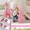 thumbnail image 5 of XJD 6-in-1 Toddler Slide and Swing Set, Kids Indoor Outdoor Playset with Basketball Hoop, Backyard Playground for Toddlers 1-3 Years Old, Pink, 5 of 11