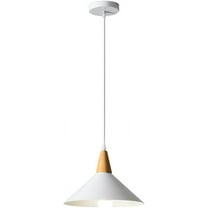 Rustic Metal White Pendant Light Fixture for Kitchen Island, Modern Farmhouse Iron Pendant Lighting for Dining Room, Retro Minimalism Simple Pendant Lamp, Pendant Light for Kitchen Sink Over Table