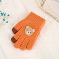 thumbnail image 1 of Guantes para niños, cálidos, de invierno, con forro polar, gruesos, de cinco dedos, multidedos, para niñas, de dedos completos, resistentes al frío, 1 of 6