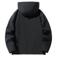 thumbnail image 3 of SEMPAI Water Resistant Jacket Women Women's Waterproof Jacket Hooded Casual Long Sleeve Coat with Pocket Loose Zipper Mountaineering Suit Black L, 3 of 6