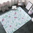 thumbnail image 3 of Cute Cartoon Rabbit Butterfly Shaggy Area Rug, Rugs for Living Room Bedroom Non Slip Door Mat Indoor Carpet Machine Washable Nursery Home Decor Floor Mats for Entryway 60x39in-#, 3 of 5