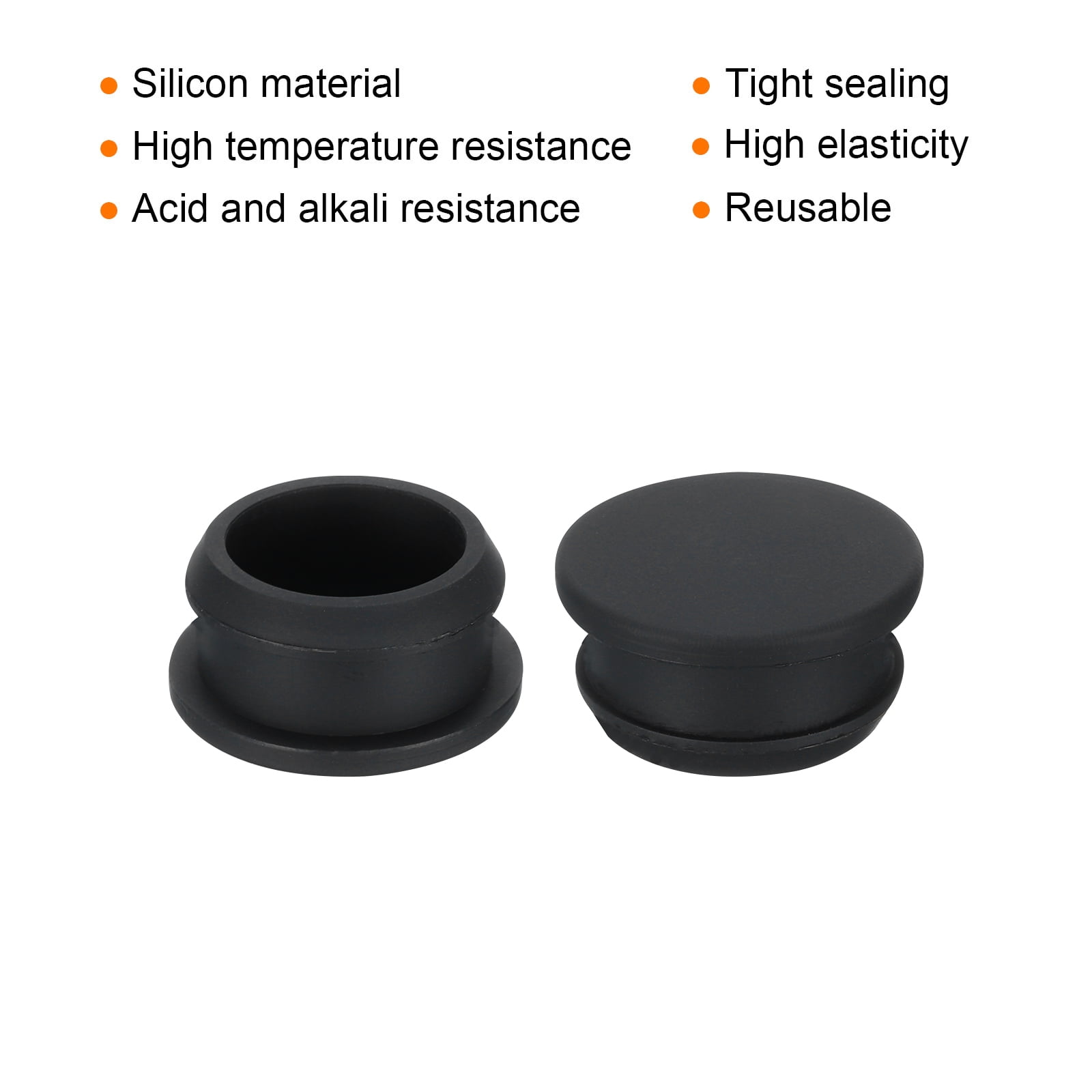 Uxcell Silicone Snap in Locking Hole Plugs 44.6mm/1.76 Inch
