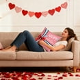 thumbnail image 6 of Throw Pillow Covers Valentine's Day Red Cute Passionate Double-Sided Printed Plaid Home Bedroom Sofa Cushion Cover 45*45cm, 6 of 6
