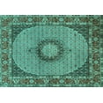 thumbnail image 1 of Ahgly Company Machine Washable Indoor Rectangle Medallion Turquoise Blue Traditional Area Rugs, 2' x 3', 1 of 4