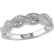 Diamond-Accent Sterling Silver Infinity Ring