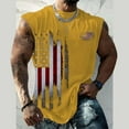 thumbnail image 2 of Qopobobo Men Tank Tops Mens Muscle Shirt Mens Beach Tank Tops Summer Vacation Muscle Top Graphic Sleeveless Shirts Yellow,XXXXL, 2 of 4