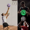 thumbnail image 5 of Basketball, Glow in The Dark Holographic Basketball, Official Size 7 Indoor Outdoor Luminous Glowing Leather Basketball 29.5" - with Pump, 5 of 7