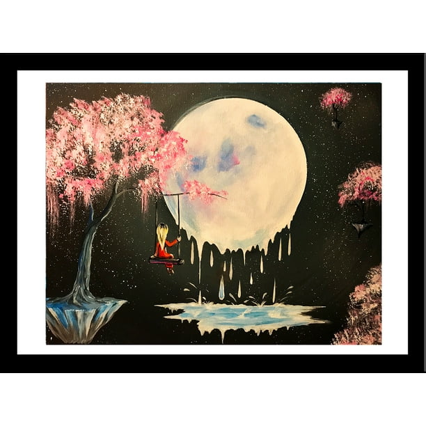 Framed Tree Swing Melty Moon By Ed Capeau 11x14 Art Painting Reproduction Walmart Com