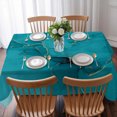 thumbnail image 3 of Teal Marble Table Cloth Waterproof Tablecloths, Turquoise Marble Crack Abstract Modern Art Tablecloth Dining Table Cover for Kitchen Party Tabletop Outdoor, Rectangle Tablecloth 52x70 Inch, 3 of 9