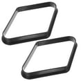 thumbnail image 1 of WASHWEPE 2Pcs Plastic 9-Ball Billiard Ball Storage Rack Black for Home and Club Use, 1 of 8