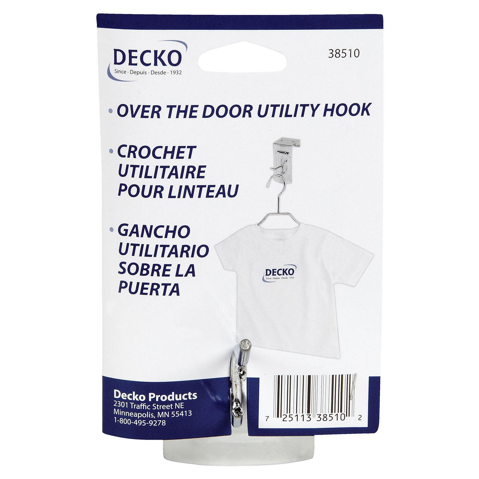 Decko 38510 Over The Door Hook