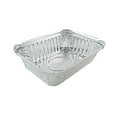 thumbnail image 4 of Pactogo 1 1/2 lb. Disposable Oblong Aluminum Foil Take-Out Pan with Board Lid Containers 7.07" x 5.13" x 1.69" (Pack of 500 Sets), 4 of 6