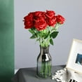 thumbnail image 7 of Morttic 12Pcs Red Rose Artificial Flower, Realistic Single Stem Fake Silk Rose Bouquet for Wedding Party Home Centerpiece Hotel Office Decor, 7 of 7