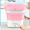 Pink, variant on Mini Washer Machine Portable Collapse for Clothes With Dryer Bucket Travel Wash