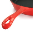 thumbnail image 6 of MegaChef Enameled Round 8 Inch PreSeasoned Cast Iron Frying Pan in Red, 6 of 7