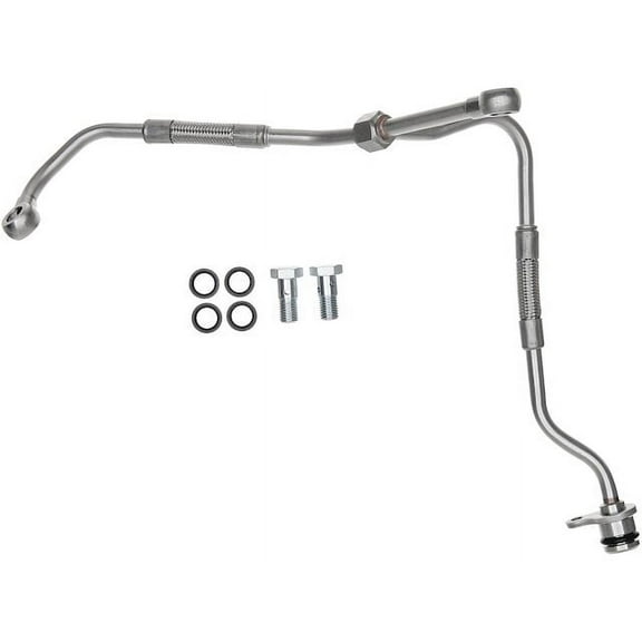 Turbocharger Supply Line - Compatible with 2008 - 2010 Ford F-250 Super Duty 6.4L V8 Diesel 2009