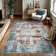 thumbnail image 6 of GLN Rugs Agean - Indoor, Machine Washable Area Rug 5'3"x7'5" Turkish Blue Home Carpet, 6 of 8