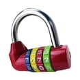 thumbnail image 3 of MERIGLARE Cadenas à Combinaison 4 Chiffres Cadenas à Mot de Passe pour Gym Casier Valise Rouge Option 4-Rouge, 3 of 7