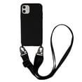 thumbnail image 1 of Funda de teléfono móvil con cadena y collar cruzado para iPhone 14 13 12 11 pro XS MAX XR 7 8 Plus SE, correa de silicona con cordón para el cuello Deng Xun unisex, 1 of 2