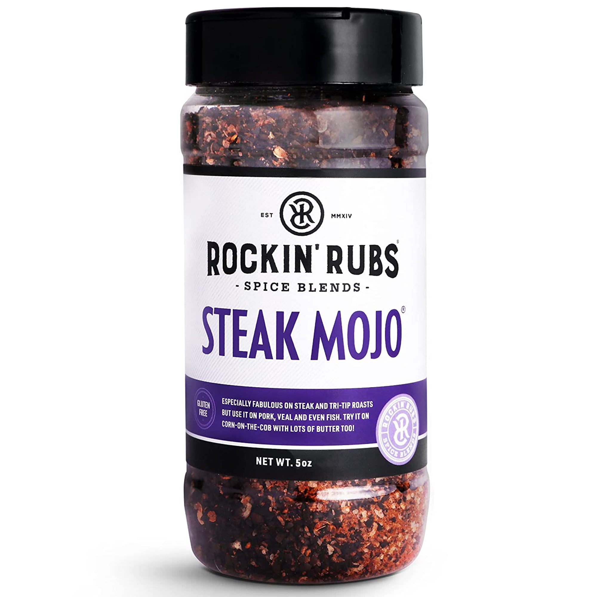 Rockin’ Rubs Steak Mojo Coffee BBQ Seasoning Brisket Rub for Grilling