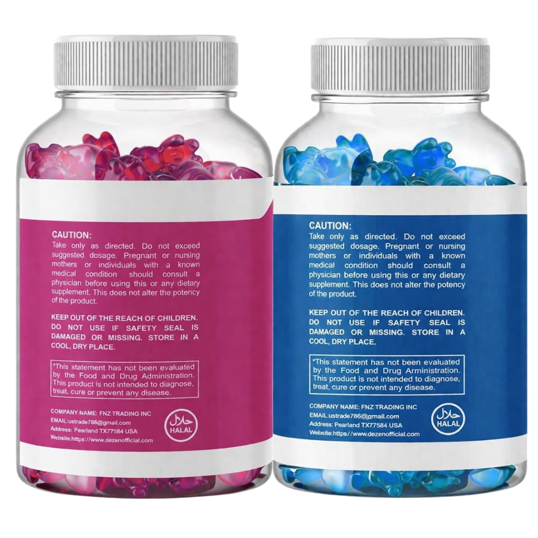 DEZEN Women Body Support Gummies Combo Pack – Curve & Feminine Wellness Supplement - 30 Servings