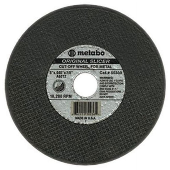 Metabo Original Slicer Cutting Wheel, 6 in Dia, .045 in Thick, 36 Grit Aluminum Oxide - 1 EA (469-55344)