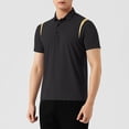 thumbnail image 2 of TAGOLD Mens Summer Short Sleeve Turndown collar Blouse & Shirt Color Button Casual Top, 2 of 5