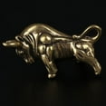 thumbnail image 2 of 1PC Mini Portable Retro Brass Bull Statue Keychain Ornament Sculpture Ornament, 2 of 6