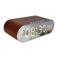 thumbnail image 2 of Reloj despertador digital con 2 configuraciones de alarma, función de repetición, carga de teléfono, cargador inalámbrico de 15 W, reloj electrónico Marrón, 2 of 8